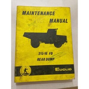 Euclid 215-16 FD Rear Dump Maintenance Service Repair Manual Book FREE SHIPPING